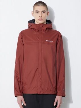 Columbia Men's Brick Red Hooded Raincoat